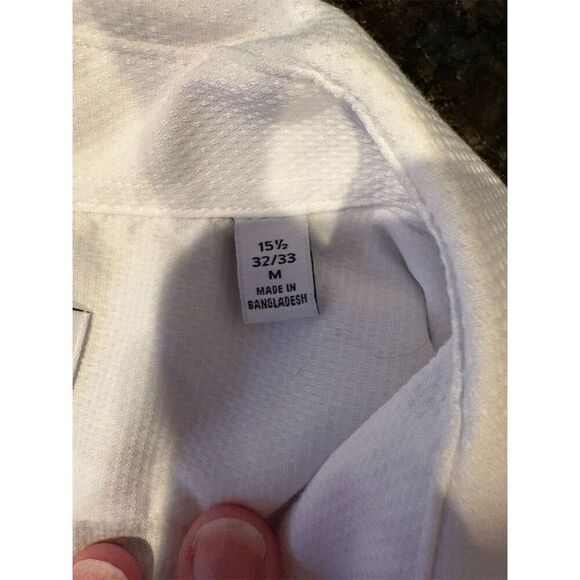 Calvin Klein Men's Slim Fit White Dress Shirt 15.5 Long Sleeve - Picture 6 of 7